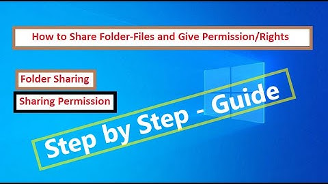 How to Share Folder and Provide Permission to the User || Learn Folder Sharing