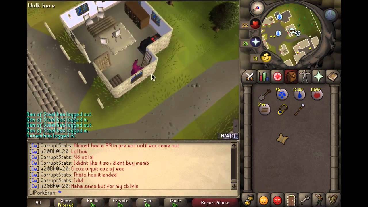 Search the drawers upstairs of houses in the eastern part of Falador