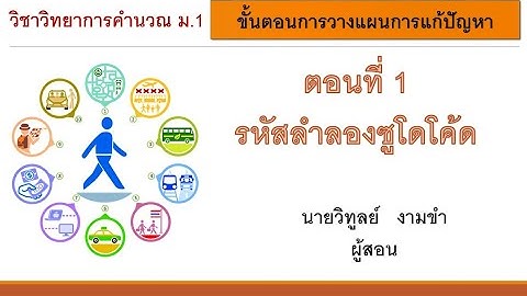 การแก้ปัญหาด้วยรหัสลำลอง