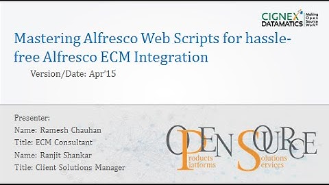 Mastering Alfresco Web Scripts for hassle free Alfresco ECM Integration