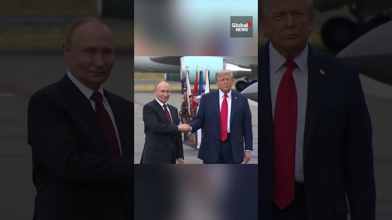 Trump Putin Exchange Handshakes Upon Arrival In Alaska For Summit On Russia Ukraine War