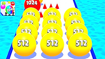 Ball Run 2048 Merge Race Run 3D ! All Levels Gameplay (203-206) android, ios