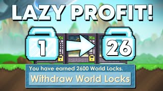 LAZY PROFIT method in Growtopia! How to GET RICH fast in 2023! (EASY DLS)