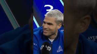 Alcaraz on his WHITE hair! 😂