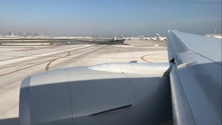 POWERFUL Qatar Airways B777-300ER Pushback, Taxi, and Takeoff from Doha Hamad Intl. Airport