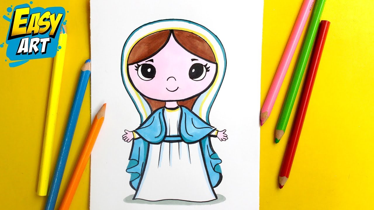 Dibujos KAWAII - Como Dibujar LA VIRGEN MARIA KAWAII │How to draw the  Virgin Maria ▻ Easy Art - thptnganamst.edu.vn