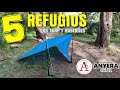 5 refugios utilizando un tarp y tus bastones de trekking