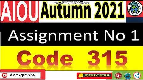 ⏩ AIOU Code 315 Solved Asignment No.1 Autumn 2021 ||  Economics || Level: FA/ I.Com