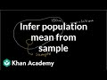 Inferring population mean from sample mean | Probability and Statistics | Khan Academy