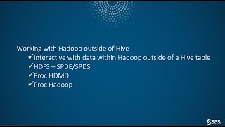 Video 3   Working With Hadoop Outside of Hive