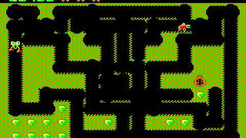Digger 1983 Gameplay (dos)