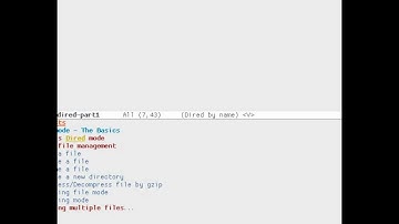 Emacs dired mode - The Basics