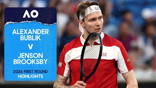 Alexander Bublik V Jenson Brooksby Highlights Australian Open 2026 First Round
