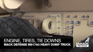 Engine, Tires and Tie Downs - Mack Defense M917A3 Heavy Dump Truck