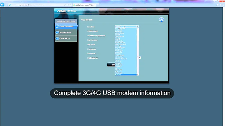 ASUS router quick how-to: connect with a USB 3G/4G modem