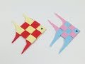 How to make a cute paper fish not origami step by step tutorial  fish   paper folding craft diy