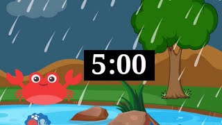 Rain Fish 5 Minute Timer Music For Kids Children Backyard