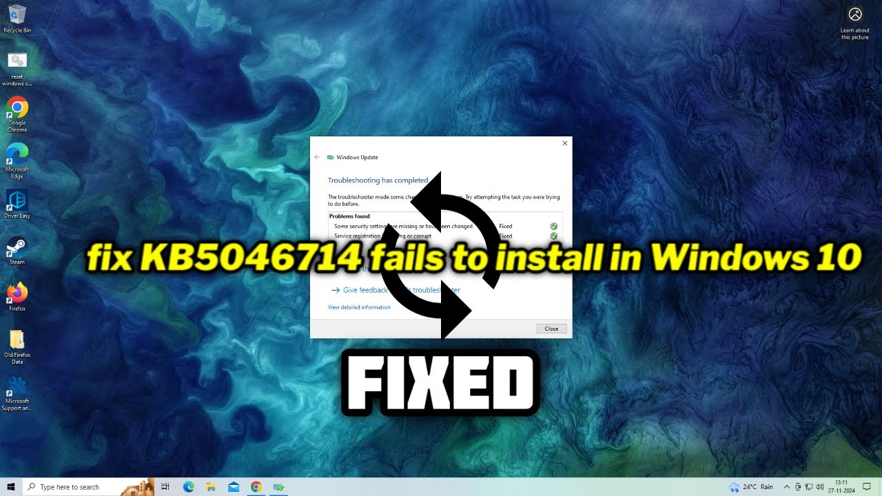 (FIXED) KB5046714 fails to install in Windows 10 - YouTube