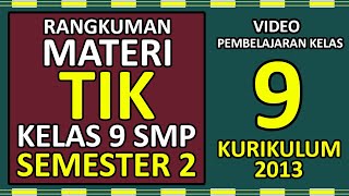 Rangkuman Materi TIK Kelas 9 SMP Semester 2 Kurikulum 2013 screenshot 1