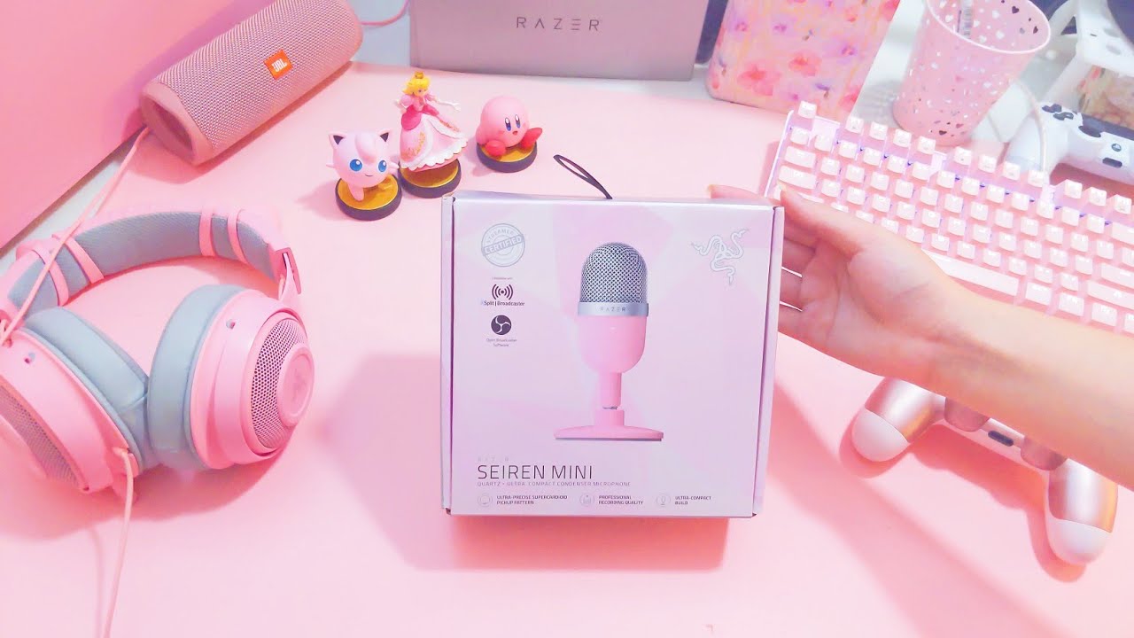 Pink Quartz Razer Seiren Mini Microphone Unboxing Video - YouTube