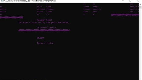 Simple Hangman In C++ With Source Code | Source Code & Projects