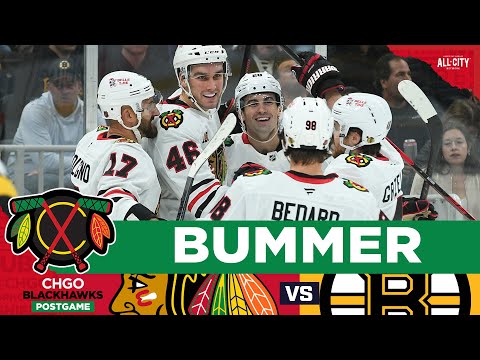 Connor Bedard SCORES in a valiant Blackhawks' effort in Boston | CHGO Blackhawks POSTGAME Podcast