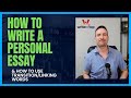 How to write a personal essay &amp; how to use transition words