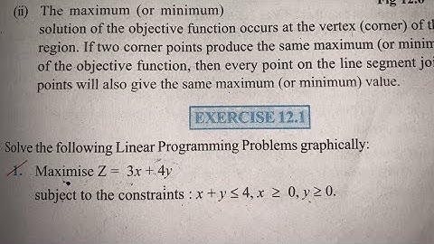 EX 12.1 Q1 TO Q10 SOLUTIONS OF LINEAR PROGRAMING NCERT CHAPTER 12 CLASS 12th
