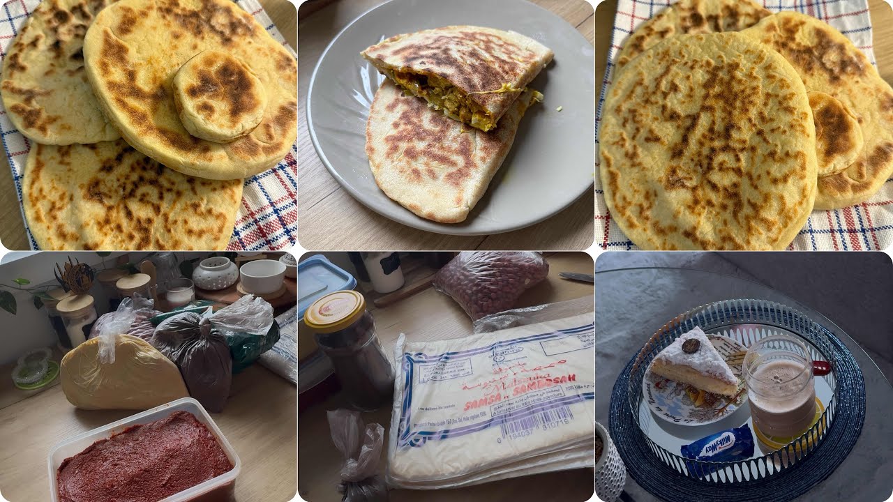 عجينة وحدة تعمل بيها خبيزة محشية/شباتي /بطبوط 👍👍ريحة تونس في داري 🎀محلى خيرك يا بلادي🇹🇳❤️