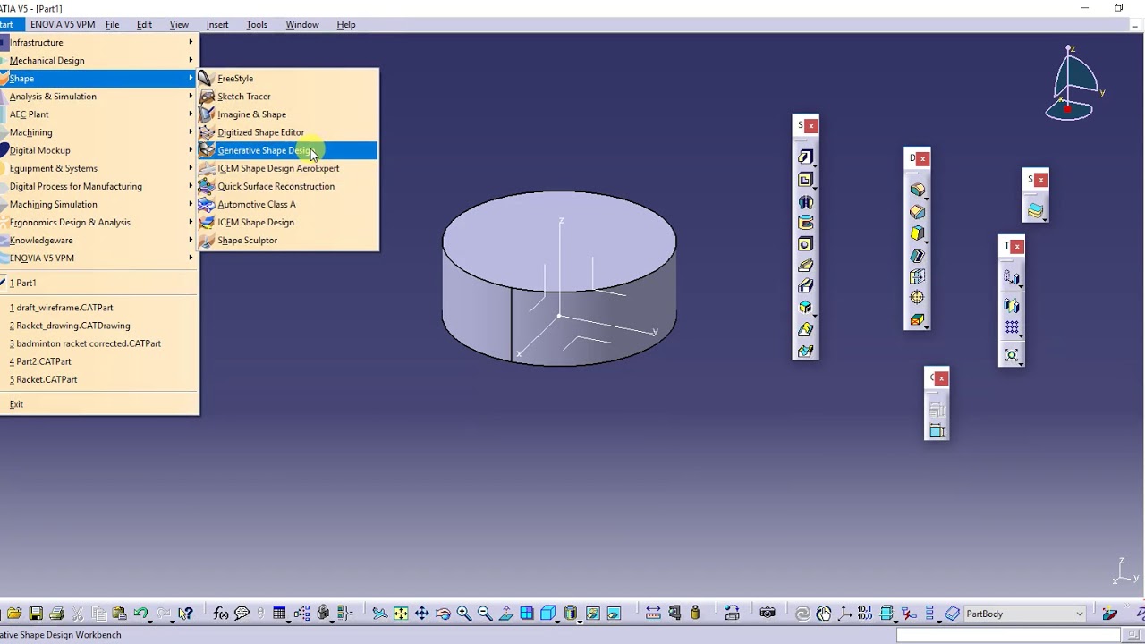 How to do draft with point & line in catia | wireframe | point & lines ...