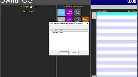 SwiftPOS Initial Menu Setup