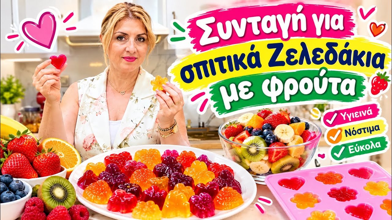 🍓 ΦΤΙΑΧΝΩ ΣΠΙΤΙΚΑ ΖΕΛΕΔΑΚΙΑ ΜΕ ΦΡΟΥΤΑ! 😍 ΕΥΚΟΛΗ & ΠΕΝΤΑΝΟΣΤΙΜΗ ΣΥΝΤΑΓΗ! 🍊Alena Kitchen – Video