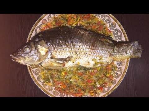 Запечённая рыба с овощами