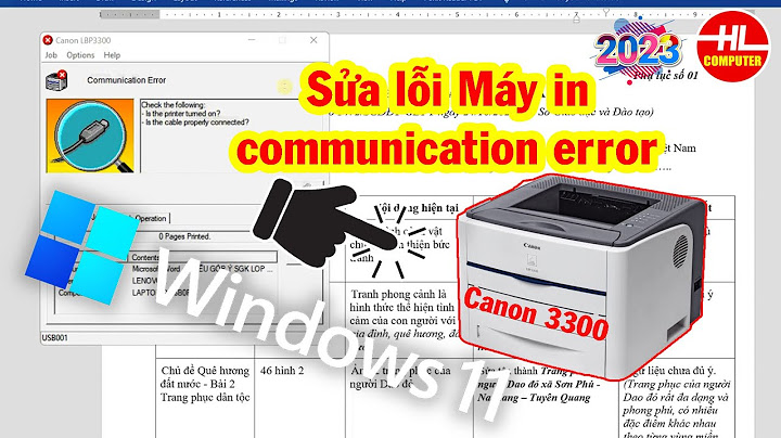 Lỗi incorrect port của máy in canon 2900 năm 2024