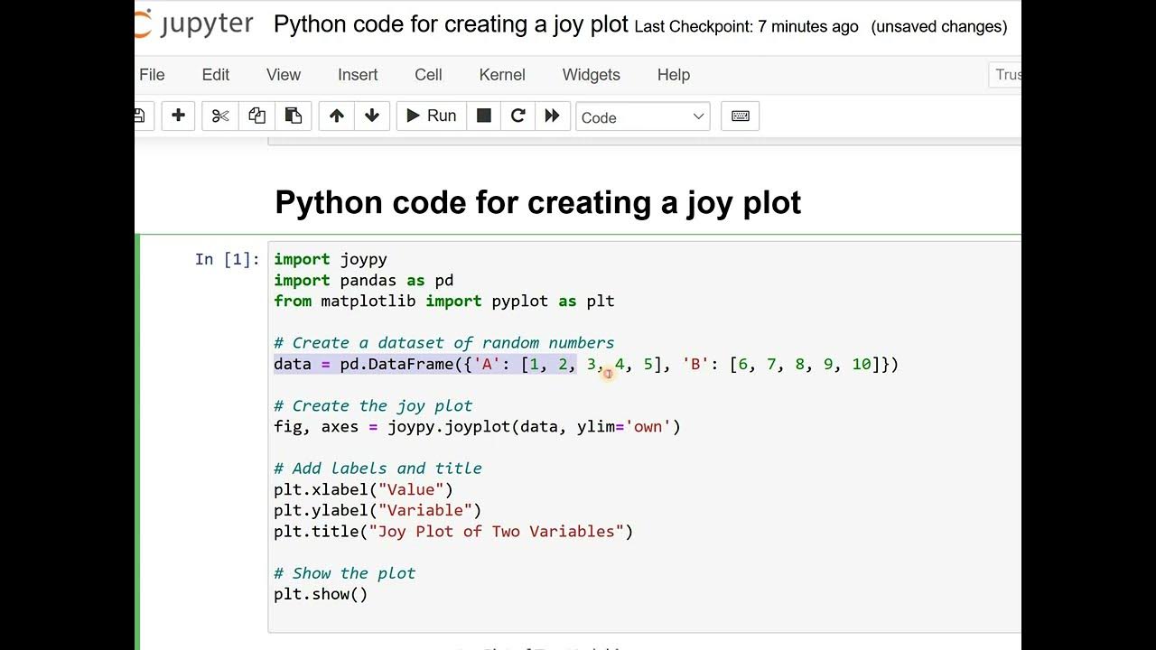 Day 143 : Python code for creating a joy plot - YouTube