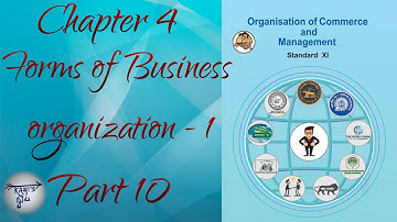 Class 11th, OCM, Chapter 4. Forms of Business Organization 1, Part 10