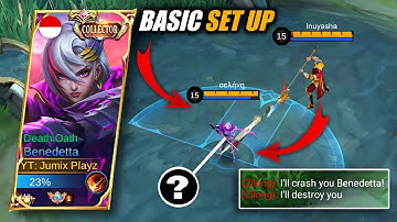NO ONE CAN BULLY YOUR BENEDETTA IF YOU KNOW THIS BASIC SET UP FOR BEGINNERS! | MLBB