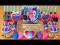 Mixing”Elsa” Eyeshadow and Makeup,parts,glitter Into Slime!Satisfying Slime Video!★ASMR★