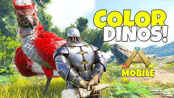 How to Color Dinos in Ark Mobile Ultimate? - Color Dinos Easy Method!