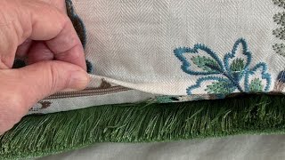 How to sew an overlap zipper on a pillow or cushion that's nearly invisible!