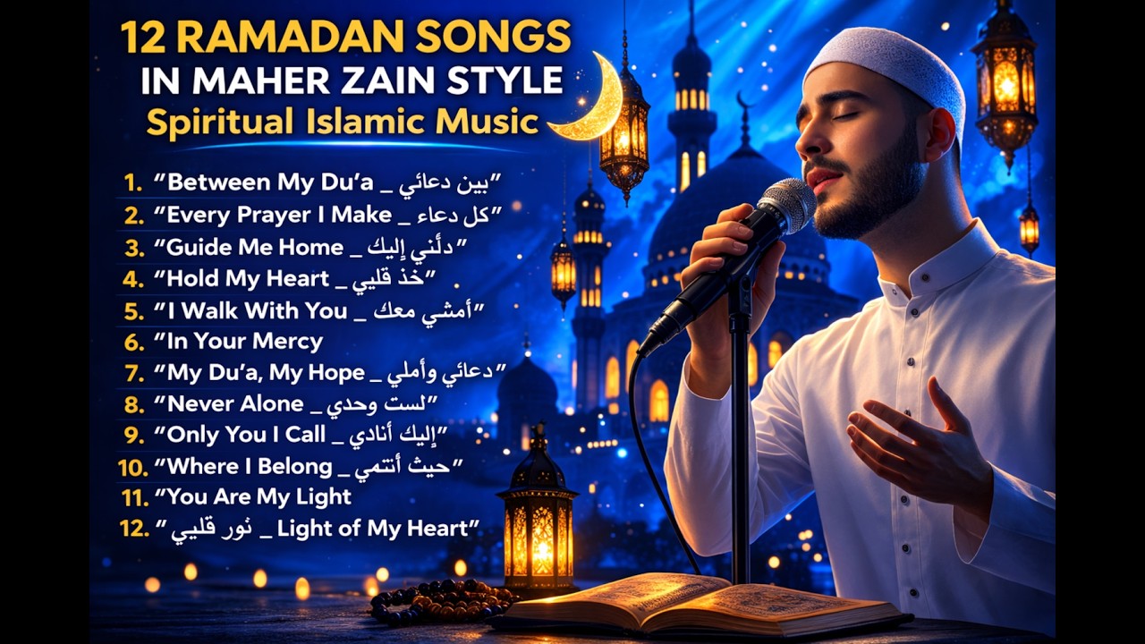 🌙✨ 12 RAMADAN SONGS IN MAHER ZAIN STYLE | Spiritual Islamic Music