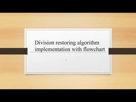 Division Restoring Algorithm Implement with Flowchart | E03 | Computer ...