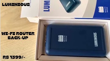 Luminous Wifi Router Backup |  Luminous UPS for WIFI Router | Luminous Power Backup for Router