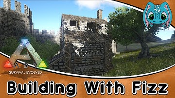 ARK:Survival Evolved Building w/ Fizz :: How to Build a Small Hillside House!!