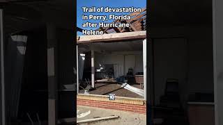 Trail of devastation in Perry, Florida after Hurricane Helene