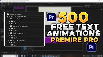 GRATIS 500 tekstanimatiepresetspakket voor Premiere Pro