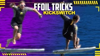 Switch stance on an eFoil: jumping to goofy and back mid ride