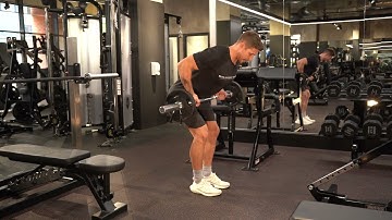 EZ Bar Bent Over Row using Underhand Grip | Elite Physique Training
