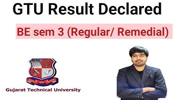 Gtu result | BE sem 3 regular and remedial result | gtu exam 2022-23 result #gtuexam  #gtu