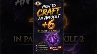 How to Craft a  6 SKILL Amulet in Path of Exile 2! 💎 #poe2
